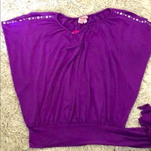 Candies Large purple top with side tie